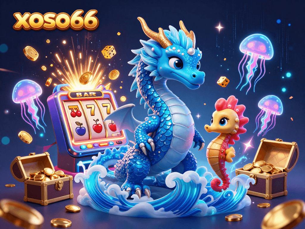 Experience the thrill of winning at xoso66 with captivating games and vibrant animations in this 3D illustration.