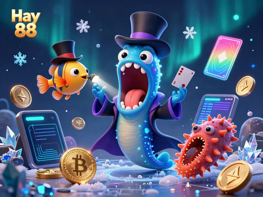 Engage with Hay 88's thrilling casino magic in a vibrant underwater scene featuring unique sea creatures.
