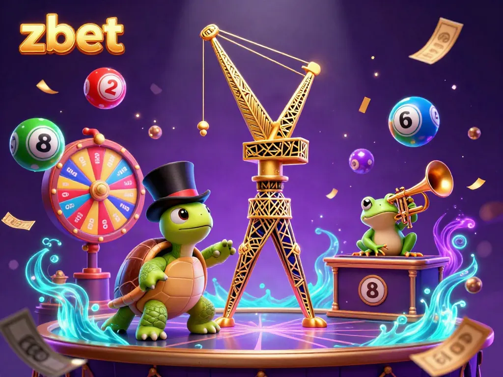 Engage with zbet's vibrant casino scene featuring iconic characters and dynamic lottery elements.