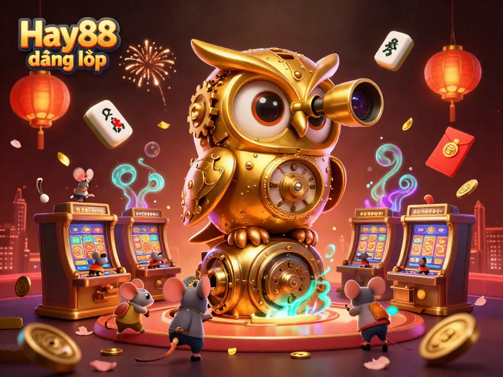Experience high-stakes gameplay with Hay88 đăng nhập at a vibrant casino with animated characters.
