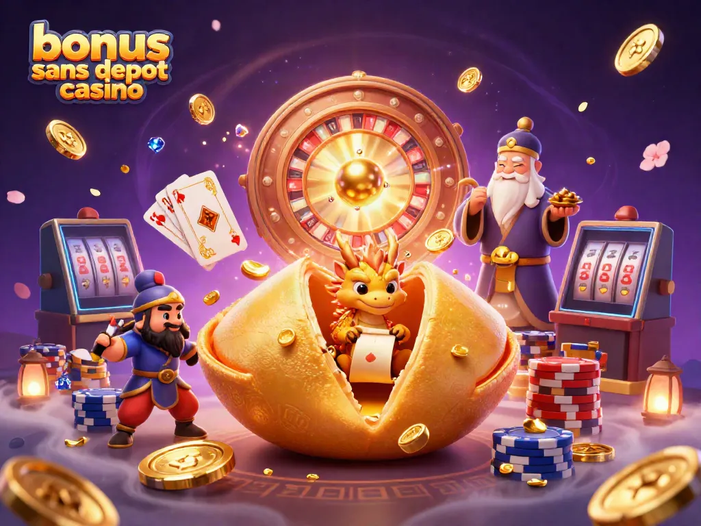 Gagnez avec bonus sans dépôt casino : illustration dynamique de jeux de casino en ligne
