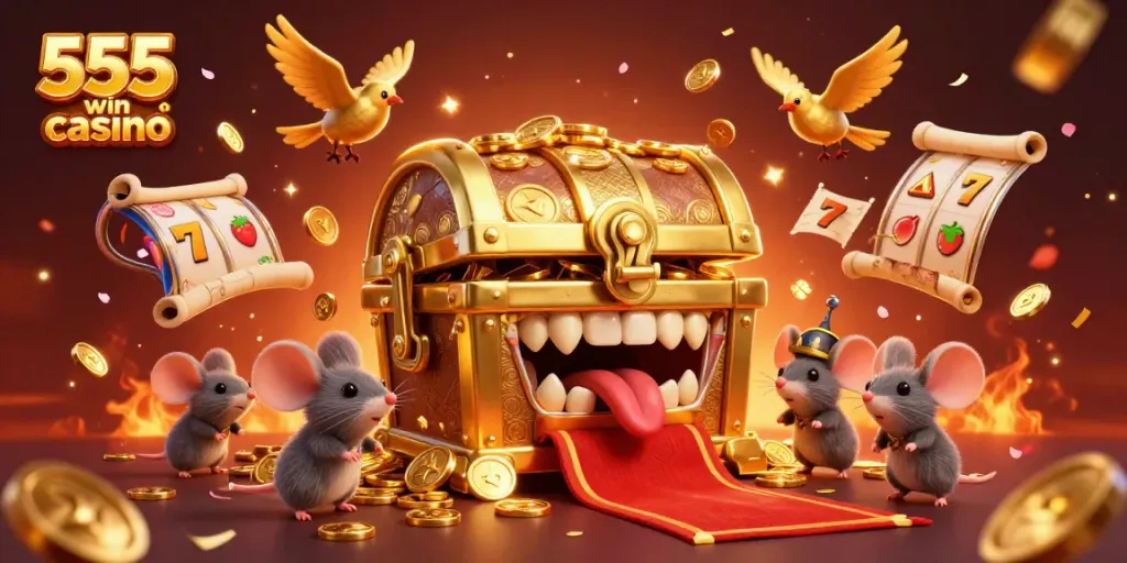 Engage in immersive fun at 555 win casino with dynamic slot action and whimsical characters.