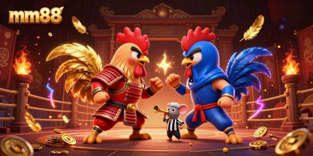 Engage in thrilling rooster battles on mm88 with dramatic samurai and ninja standoff.