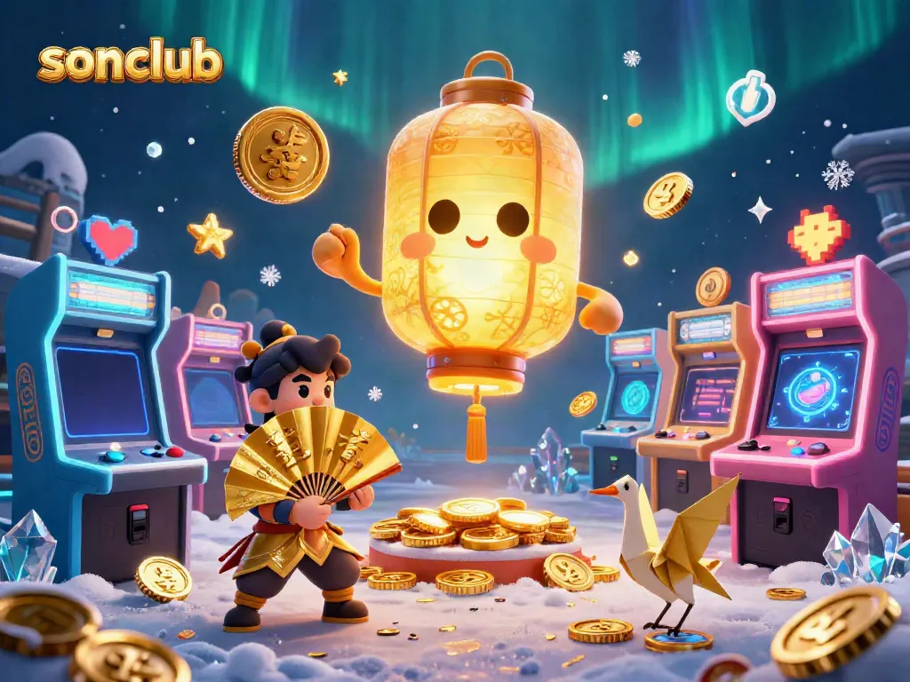 Experience the vibrant energy of sonclub with glowing casino elements and engaging gaming atmosphere.