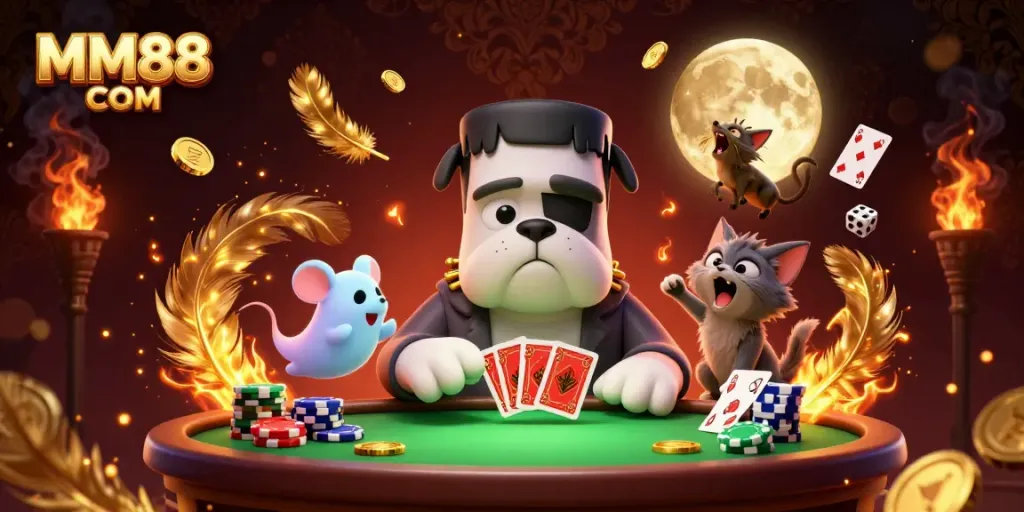 Experience thrilling games at MM88 COM with vibrant 3D characters and casino elements.